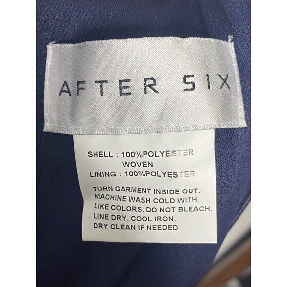 After‎ Six One-shoulder Draped Cowl-neck Maxi Dress In Midnight Navy Size 8 - Picture 7 of 11